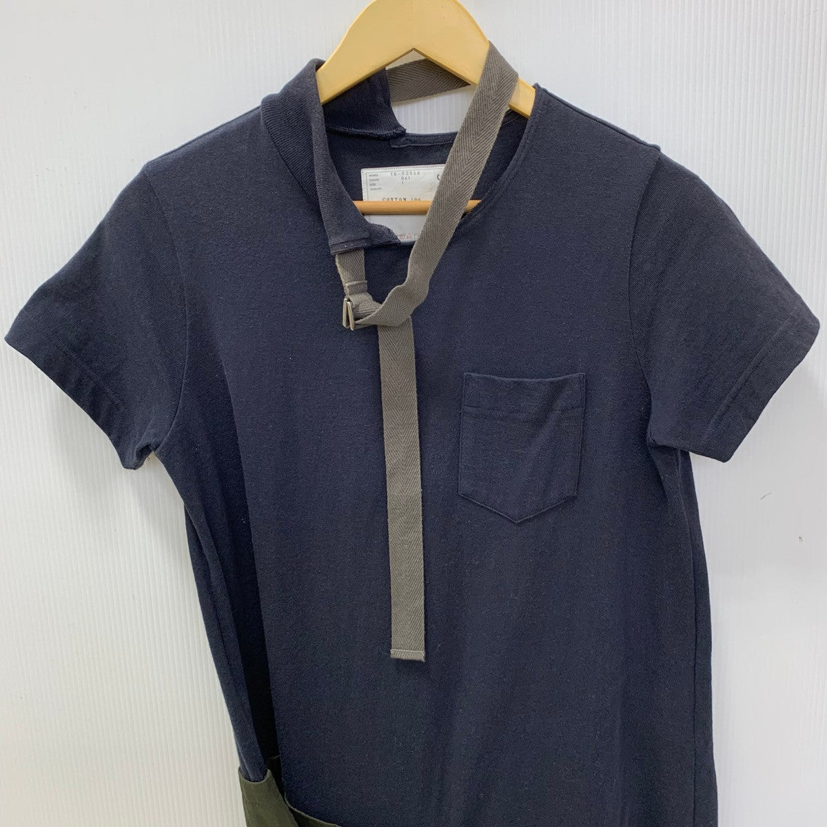 サカイ sacai 半袖ワンピース ベルテッド カットソー ワンピース