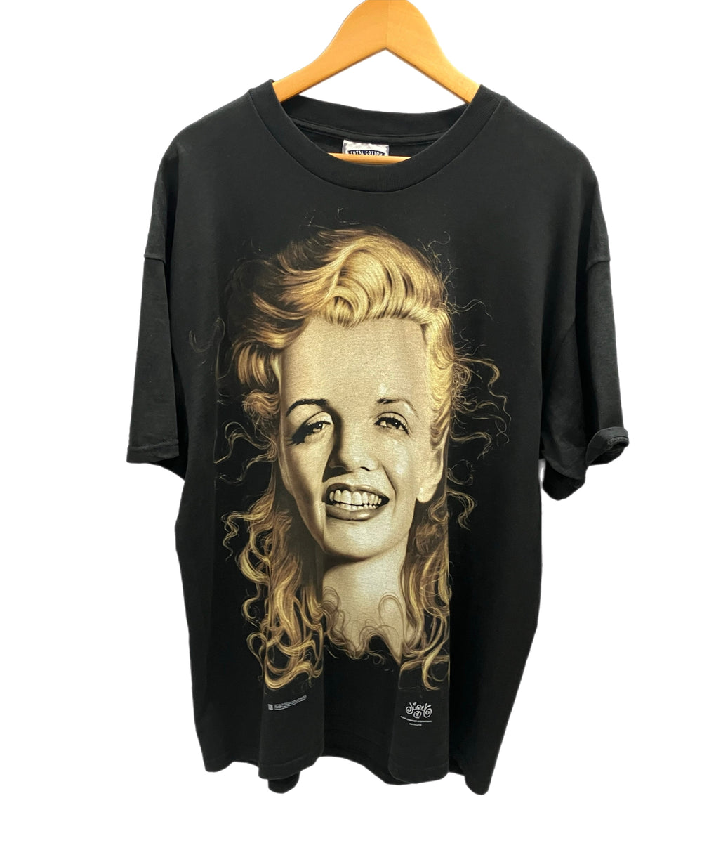 ヴィンテージ Vintage 90's 90s 90年代 マリリンモンロー Marilyn Monroe JUREK GRAPHICS  INTERNATIONAL XL Tシャツ プリント ブラック LLサイズ 101MT-2424 | 古着通販のドンドンサガール