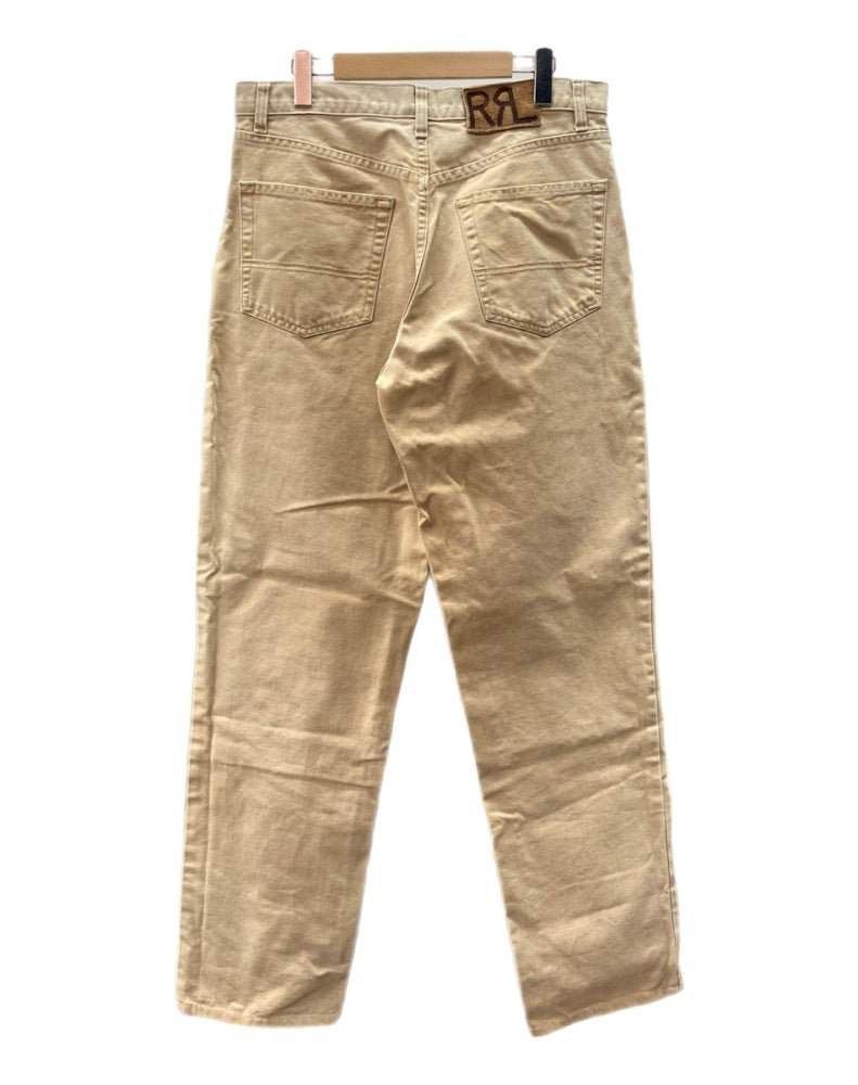 RRL Ralph Lauren デニム パンツ ジーンズ アメリカ製 ブラウン ダブルアールエル RRL 90s DENIM PANTS デニム パンツ ジップフライ