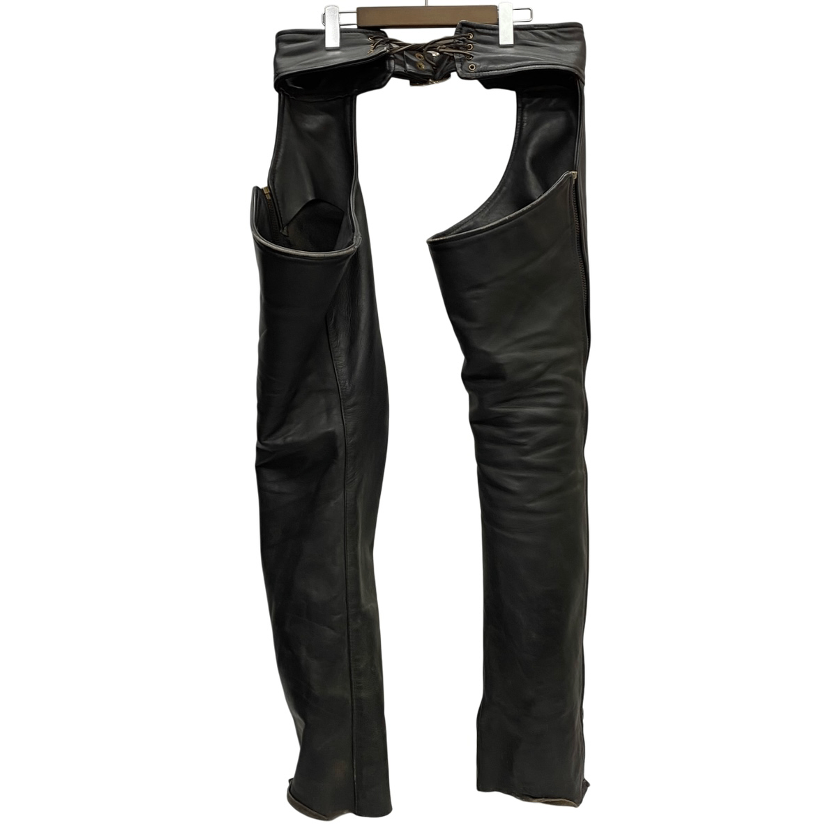 vanson ブラックレザー チャップス 24 vanson バンソン レザーチャップス 24