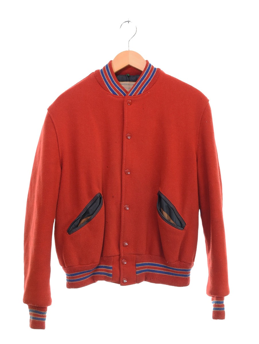 ヴィンテージ Vintage 70s 80s DeLONG ウールスタジャン レザー