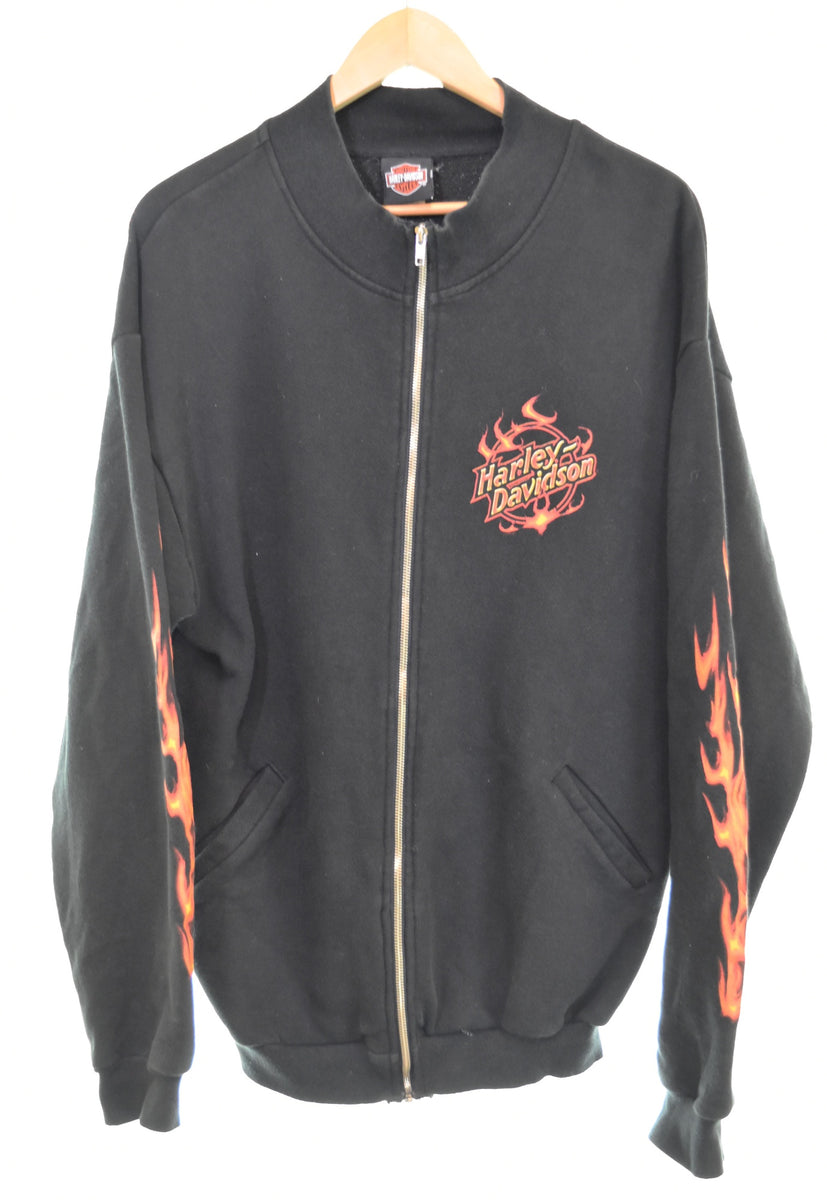ハーレーダビッドソン HARLEY DAVIDSON fade flame pattern zip ジップ