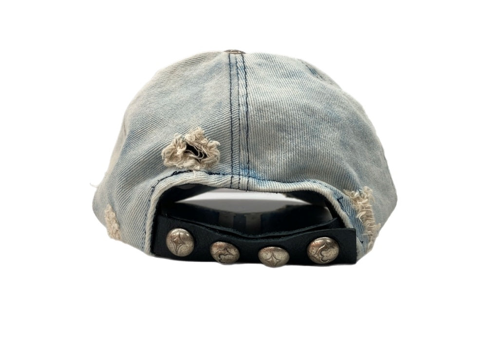 サグクラブ THUG CLUB TC LIFE CAP キャップ デニム ダメージ加工 銃弾