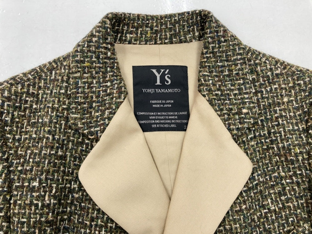 Yohji Yamamoto 23AW ツイードジャケット LOOK3 Yohji Yamamoto 23AW ツイードジャケット LOOK3