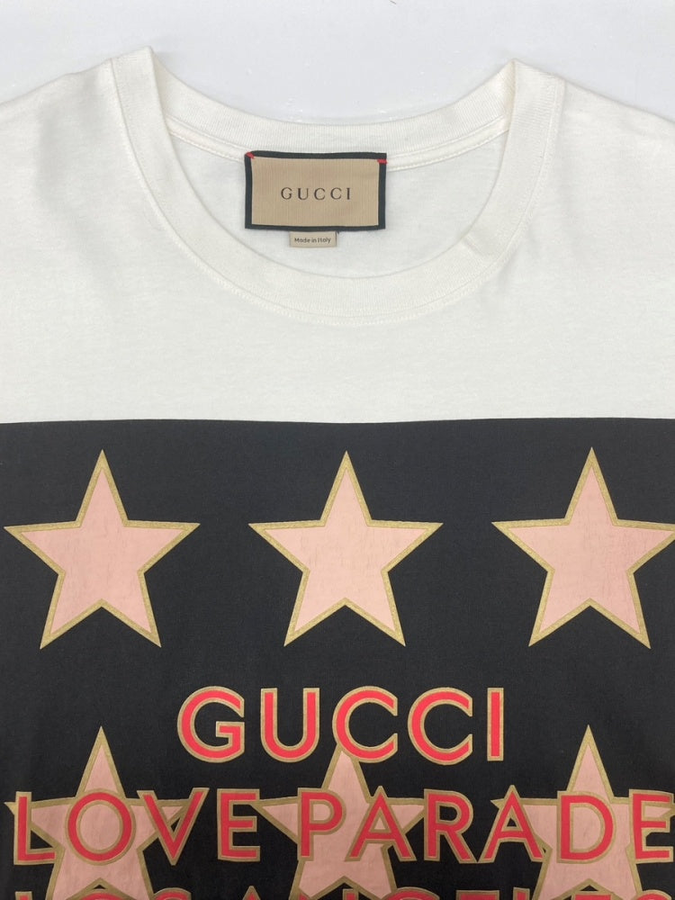GUCCI LOVE PARADE Tシャツ ホワイト グッチ GUCCI 22SS LOVE PARADE LOS ANGELES TEE 半袖 Tシャツ スター