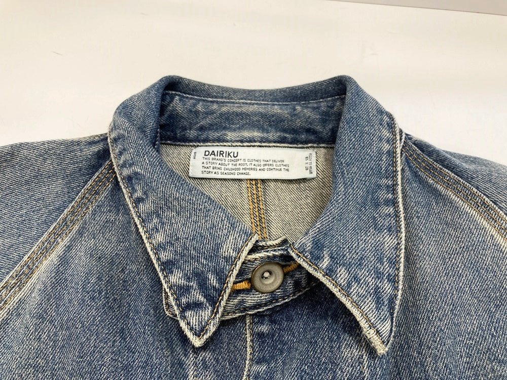 ダイリク DAIRIKU Wash N' WEAR Denim Cover All 20AW デニムカバーオール 青 MADE IN JAPAN  ジャケット ブルー Mサイズ 101MT-2659 | 古着通販のドンドンサガール