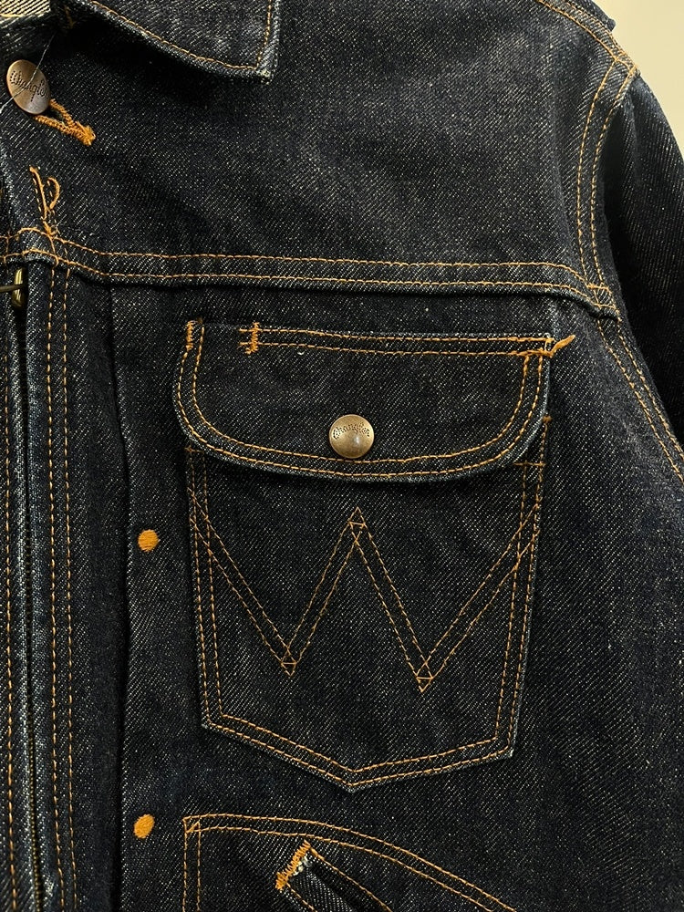 【不朽の名作】11MJZ wrangler M4759 Mサイズ　濃紺 縦ベル キッズ 古着 50s USA製 Wrangler 11MJZ 縦ベル フロント ジップ