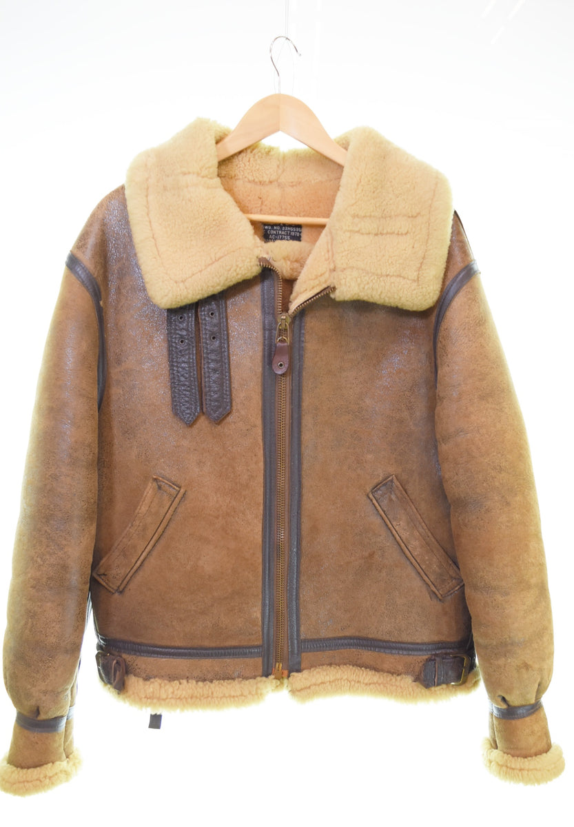 AVIREX AC-17755 シープスキンジャケット 38 AVIREX アヴィレックス B-3 リアルムートン フライトジャケット