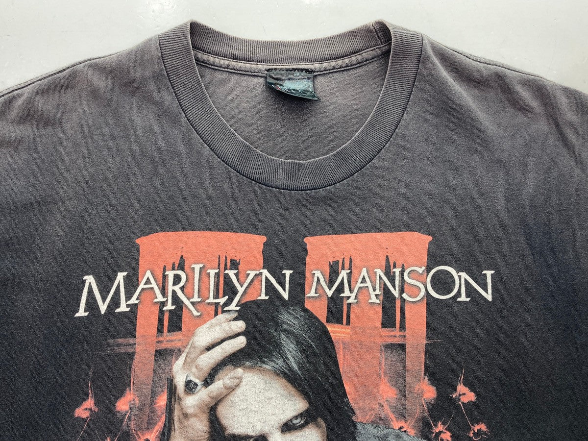 バンドTシャツ BAND-T 00’s MARILYN MANSON マリリンマンソン バンT ロックT ヴィンテージ Giant 黒 サイズ不明  Tシャツ プリント ブラック 104MT-451