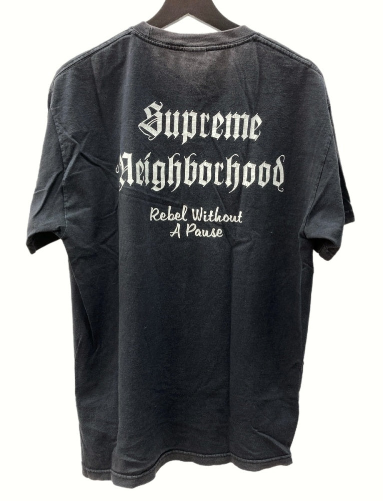 シュプリーム SUPREME × ネイバーフッド NEIGHBORHOOD 07SS スカル ボックスロゴT SKULL BOX LOGO TEE T-SHIRT  黒 Tシャツ プリント ブラック Lサイズ 104MT-248 | 古着通販のドンドンサガール