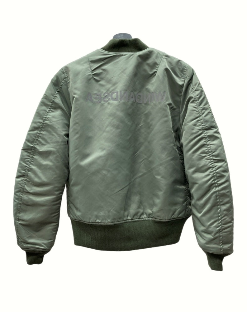 ウィンダンシー WIND AND SEA 19AW REVERSIBLE MA-1 リバーシブル ジャケット フライト アウター オレンジ 緑  WDS-19A-JK-07 ジャケット 無地 カーキ Mサイズ 104MT-794