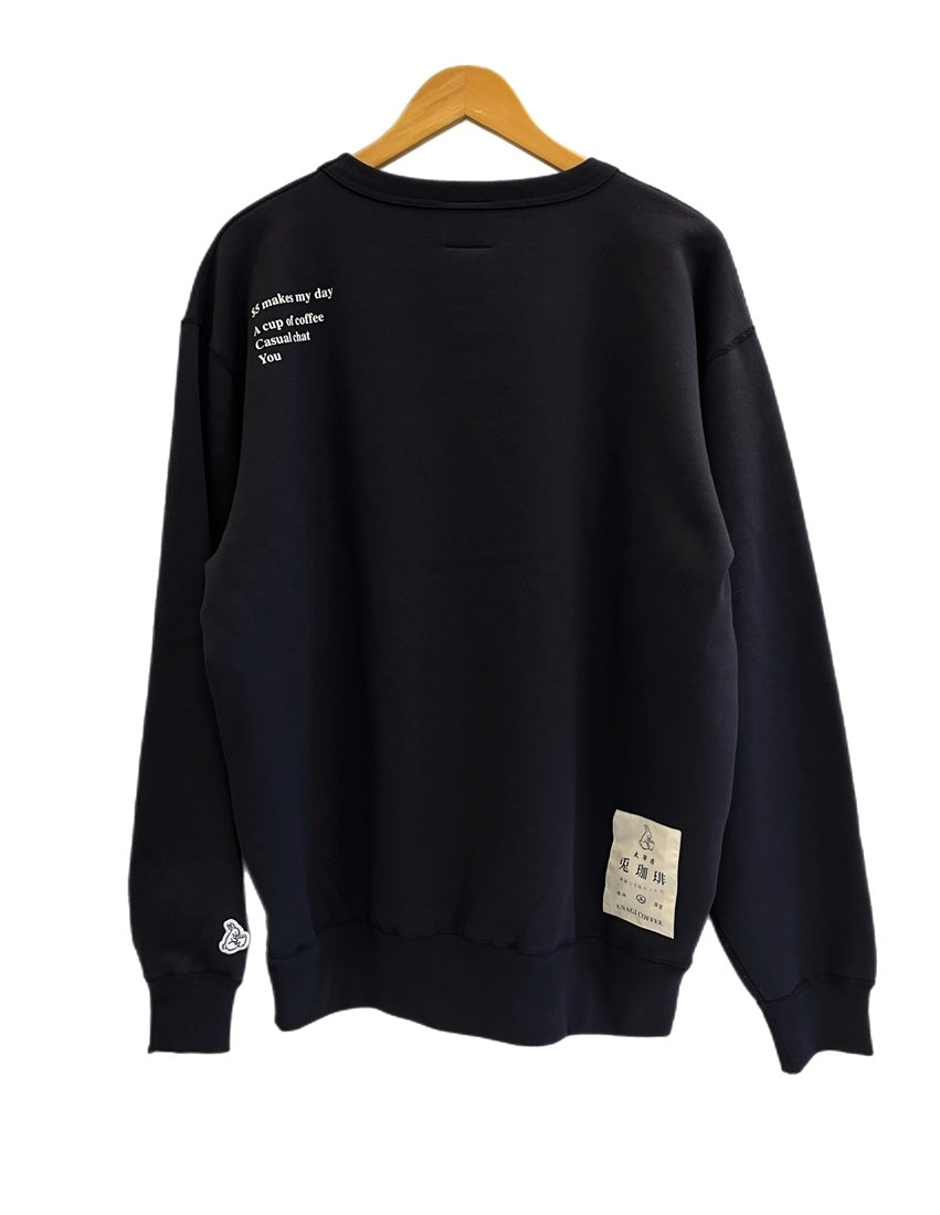 エフアールツー #FR2 京都兎珈琲 Coffee 刺繍 クルーネック スウェット