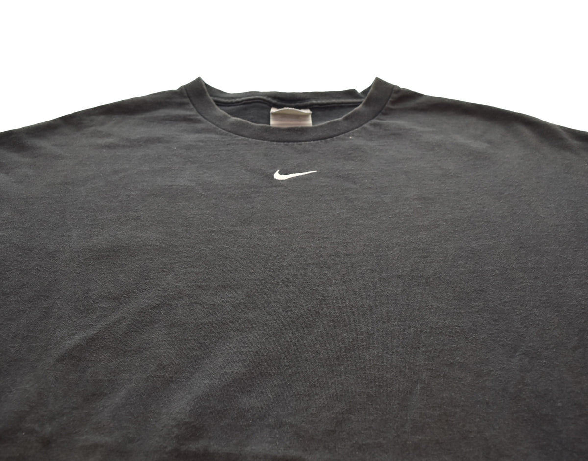 ナイキ NIKE 00s センタースウォッシュ Made in USA 墨黒 USA製 ロンT