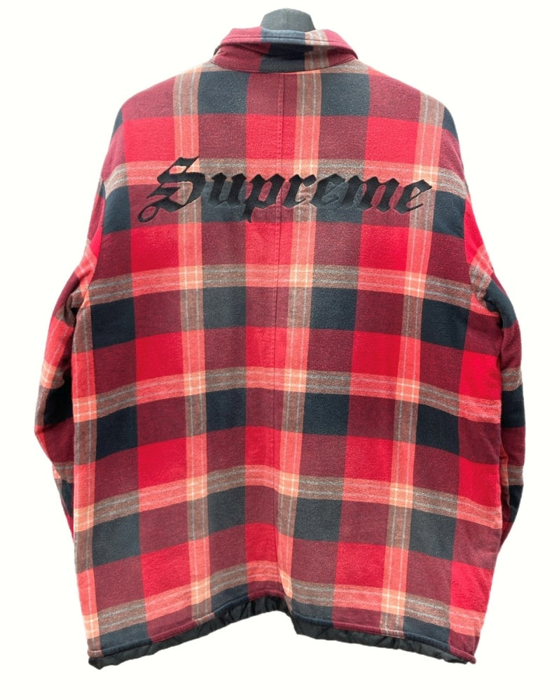 シュプリーム SUPREME 20AW Quilted Flannel Shirt キルティング フランネル シャツ 赤 長袖シャツ チェック レッド  Lサイズ 104MT-458 | 古着通販のドンドンサガール