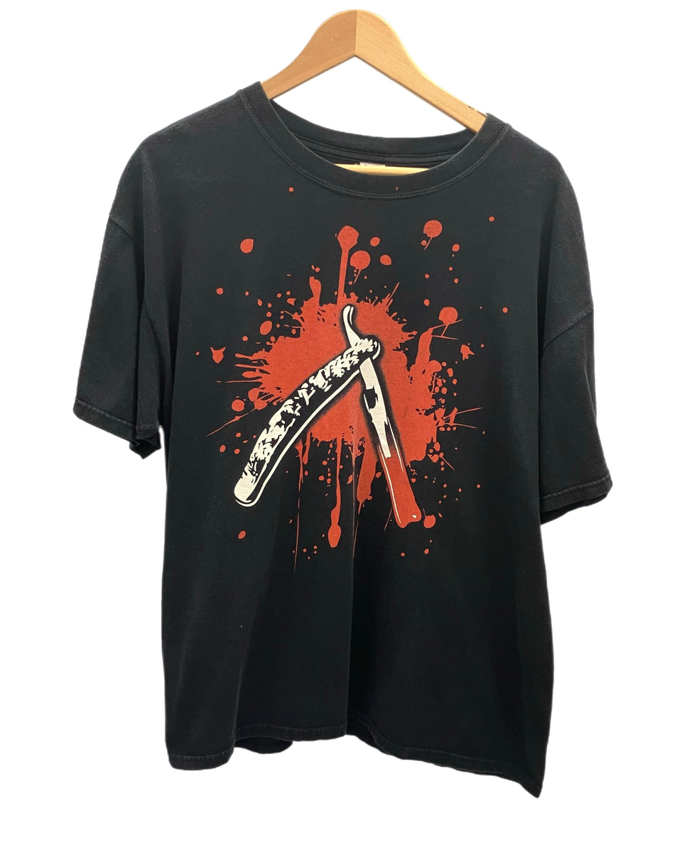 ヴィンテージ Vintage 00s 00's anvil sweeney todd スウィーニートッド Movie ホラー映画 ムービーT XL  Tシャツ プリント ブラック LLサイズ 101MT-2482 | 古着通販のドンドンサガール