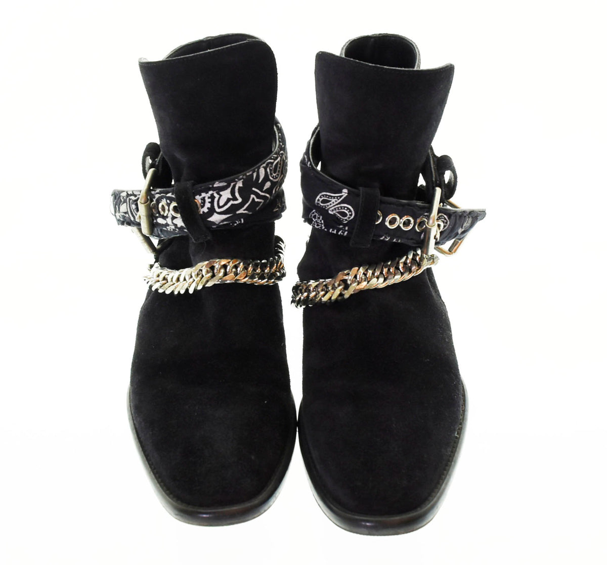 アミリ AMIRI 18AW Bandana Buckle Boots バンダナ スウェード ブーツ メンズ靴 ブーツ その他 ブラック 40  103-shoes-166 | 古着通販のドンドンサガール