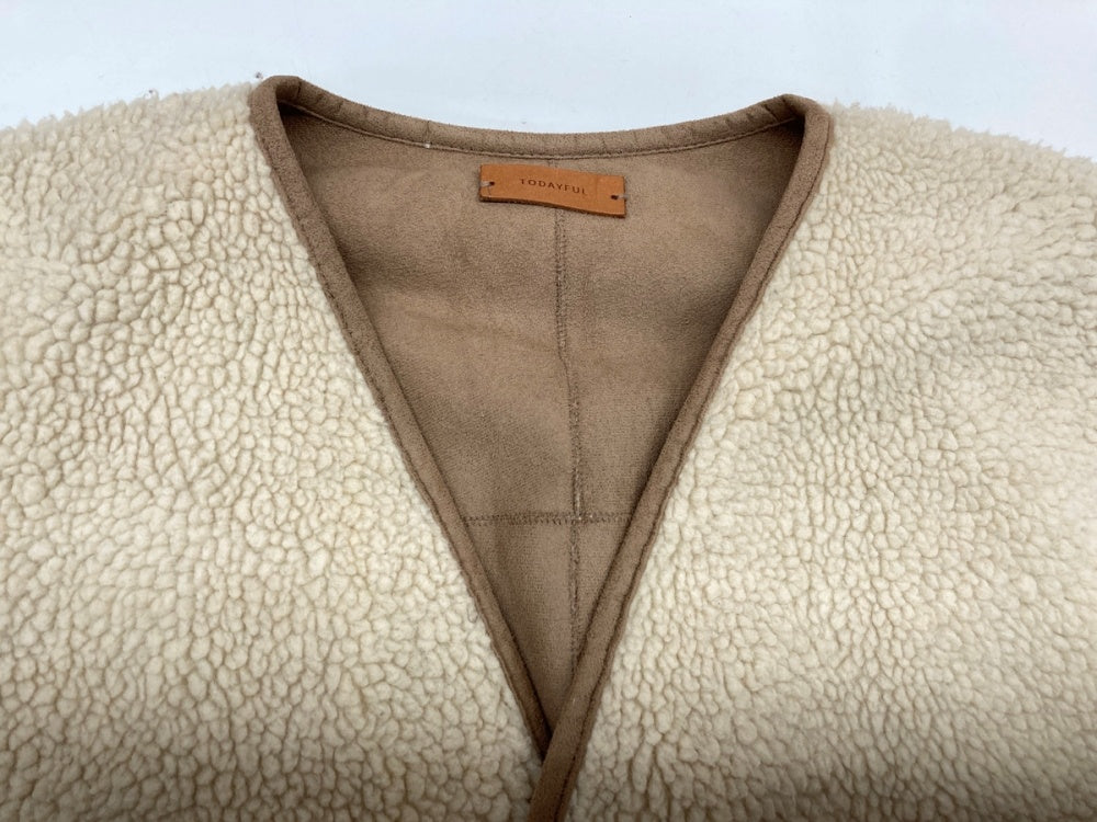 トゥデイフル TODAYFUL Cocoon Boa Coat コクーン ボア パイピング