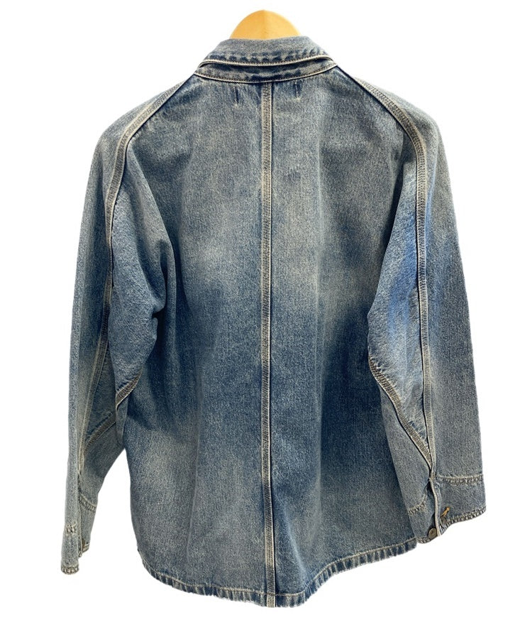 ダイリク DAIRIKU Wash N' WEAR Denim Cover All 20AW デニムカバーオール 青 MADE IN JAPAN  ジャケット ブルー Mサイズ 101MT-2659 | 古着通販のドンドンサガール