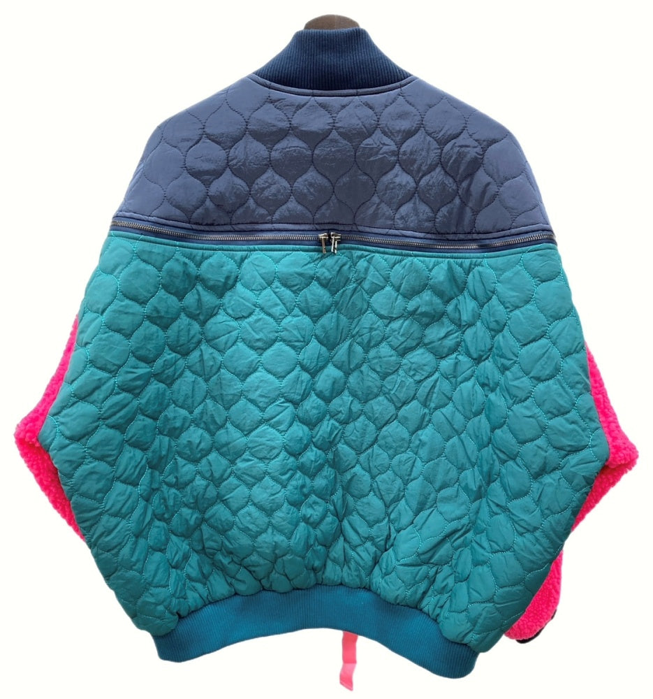 エルフサック ELFSACK 中綿 キルティング パッチワーク風 オーバー 