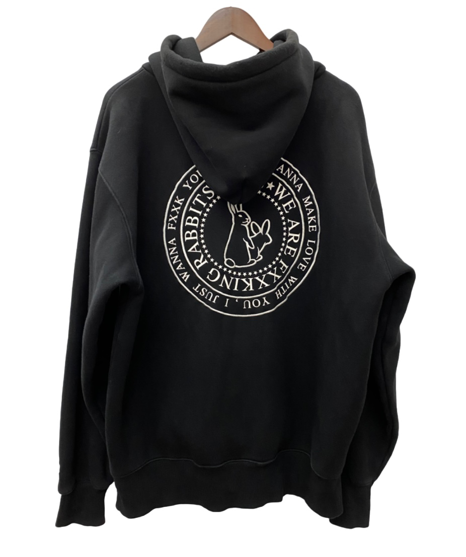 エフアールツー #FR2 FXXKING RABBITS Embroidery Hoodie パーカ ブラック XLサイズ |  古着通販のドンドンサガール