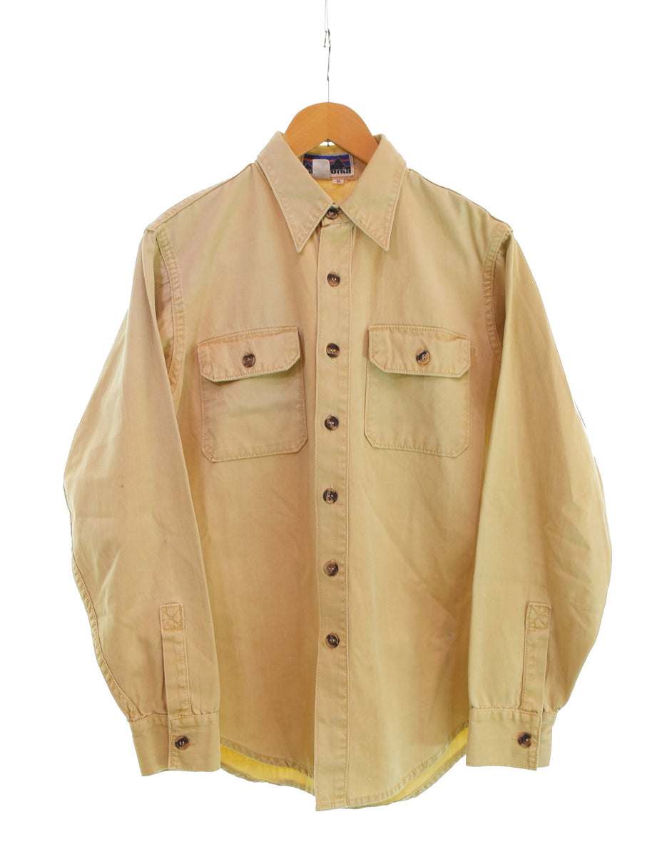 パタゴニア PATAGONIA 70s 白タグ コットンワークシャツ 70's 初期タグ
