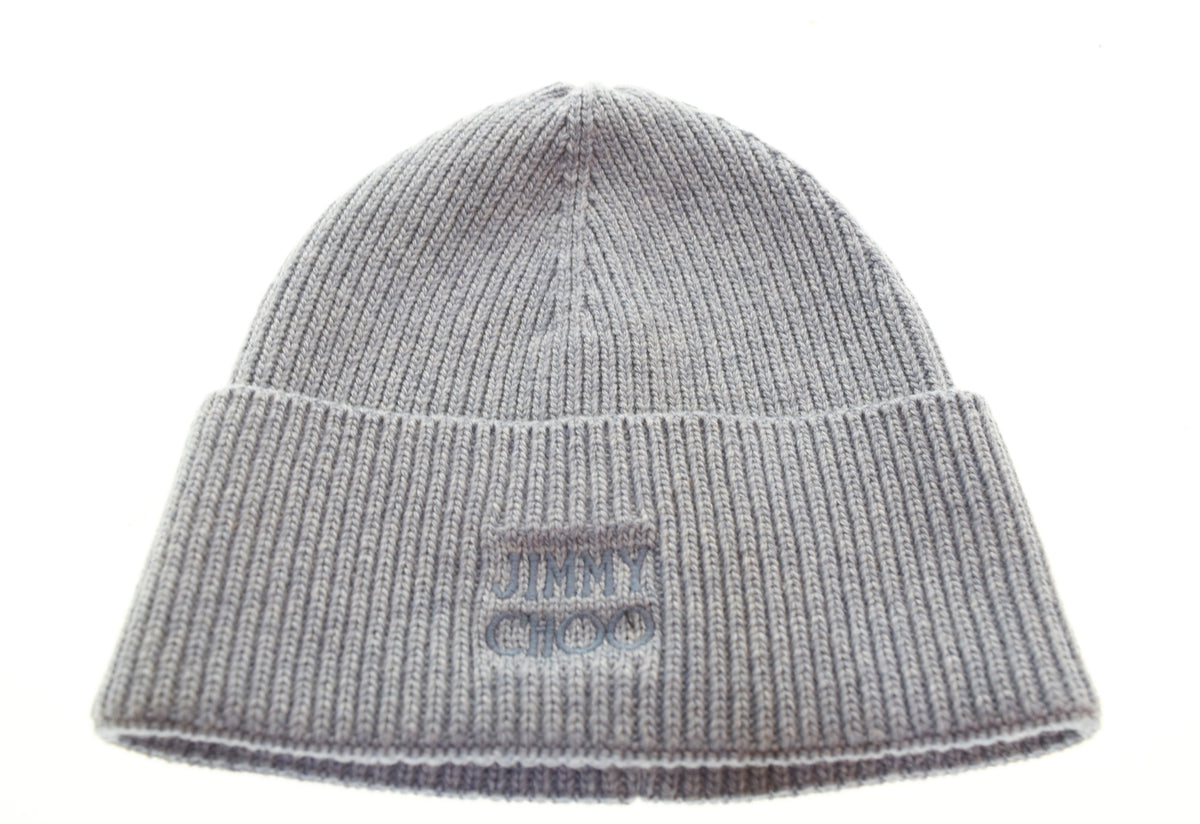 ジミーチュウ JIMMY CHOO ウール DOMI BEANIE ロゴニット 帽子 メンズ