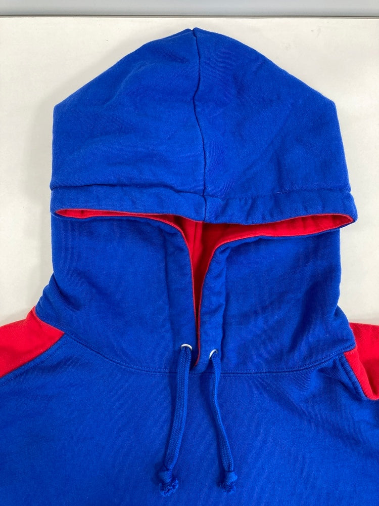 シュプリーム SUPREME 袖ロゴ フーディ パーカー 青 赤 パーカ シュプリーム SUPREME 袖ロゴ フーディ パーカー 青 赤 パーカ
