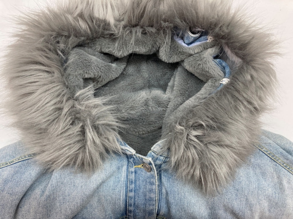 ミカーレミカーレ MICALLE MICALLE 4WAY フードファー デニム