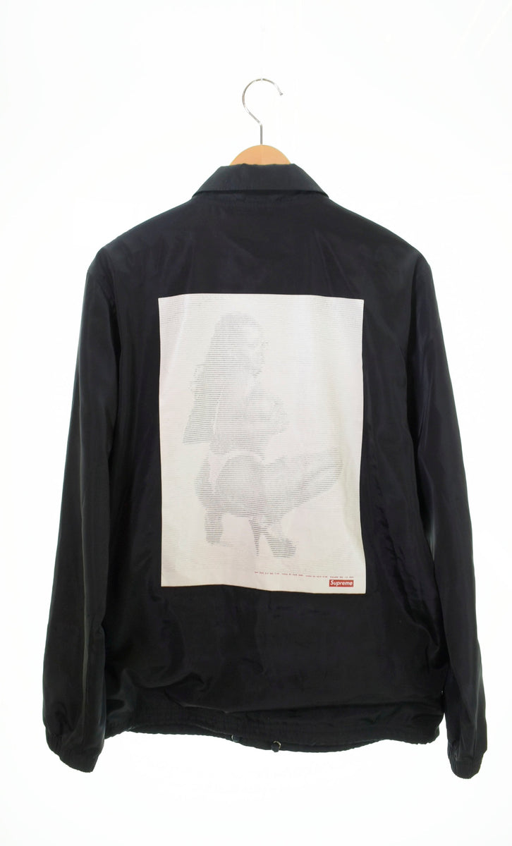 シュプリーム SUPREME 17SS Coaches Jacket コーチジャケット 黒 ジャケット プリント ブラック Lサイズ 103MT-334