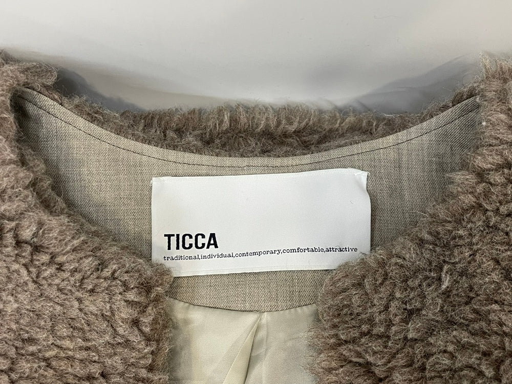 ティッカ TICCA ウールファーノーカラーコート TBBA-032 ジャケット