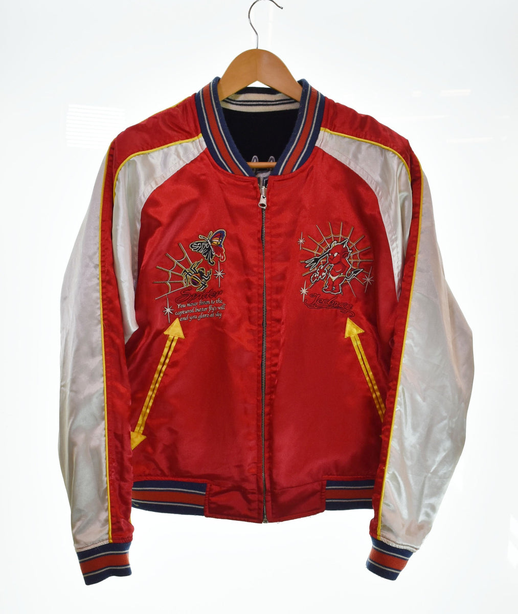 テッドマン　リバーシブル　スカジャン　別珍40 テッドマン TEDMAN スカジャン 別珍 リバーシブル スパイダー スカル