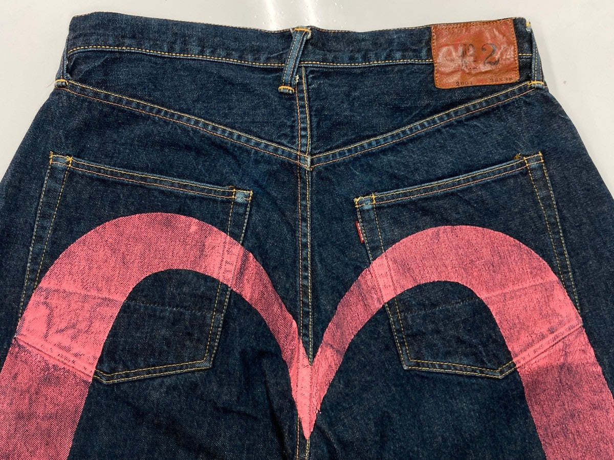 【濃紺‼️美品‼️】EVISU／lot 0001／迷彩ビックペイント／W36 濃紺‼️美品‼️】EVISU／lot 0001／迷彩ビックペイント／W36
