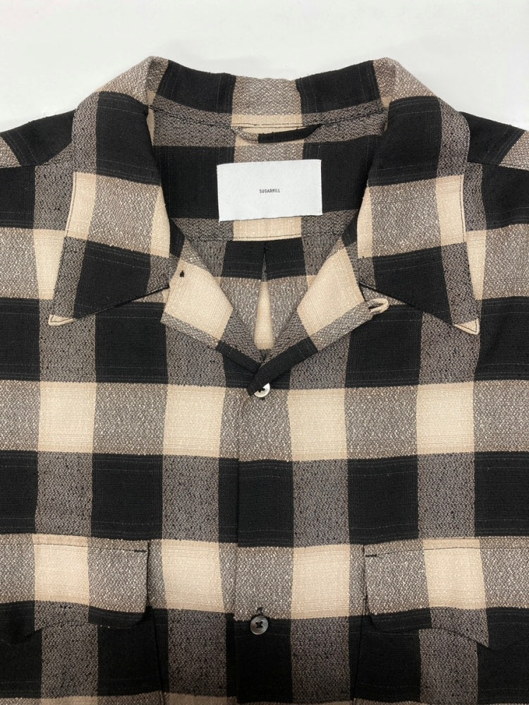 ℕ様オーダー（6点おまとめ） シュガーヒル SUGARHILL 23SS OMBRE PLAID LOOSE OPEN COLLAR