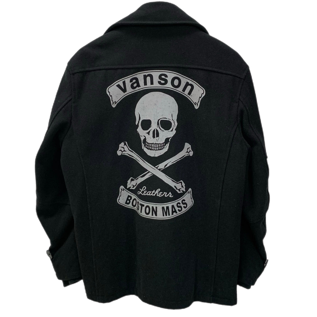 バンソン VANSON スカルプリント ウール ダブルライダースジャケット