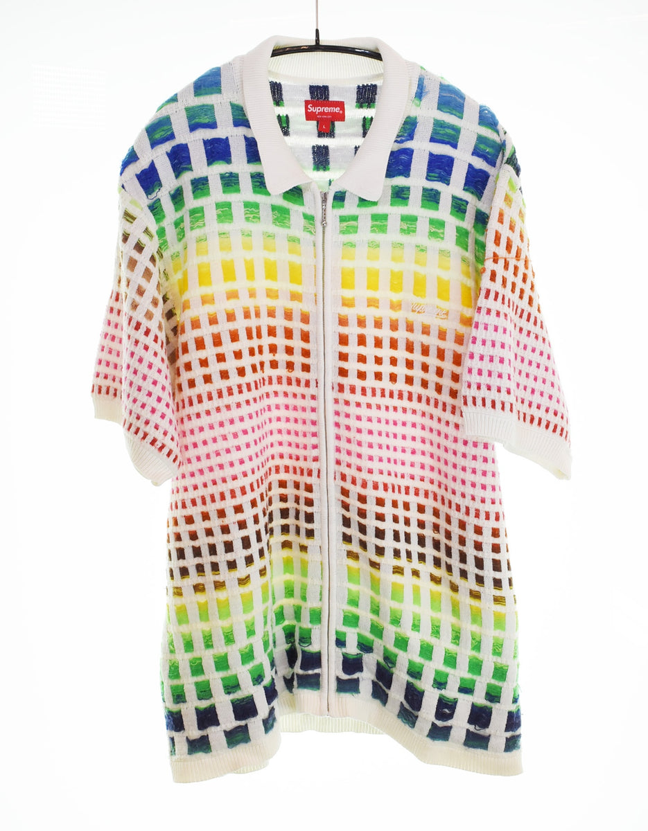 シュプリーム SUPREME 23SS GRADIENT GRID ZIP UP POLO ジップアップ