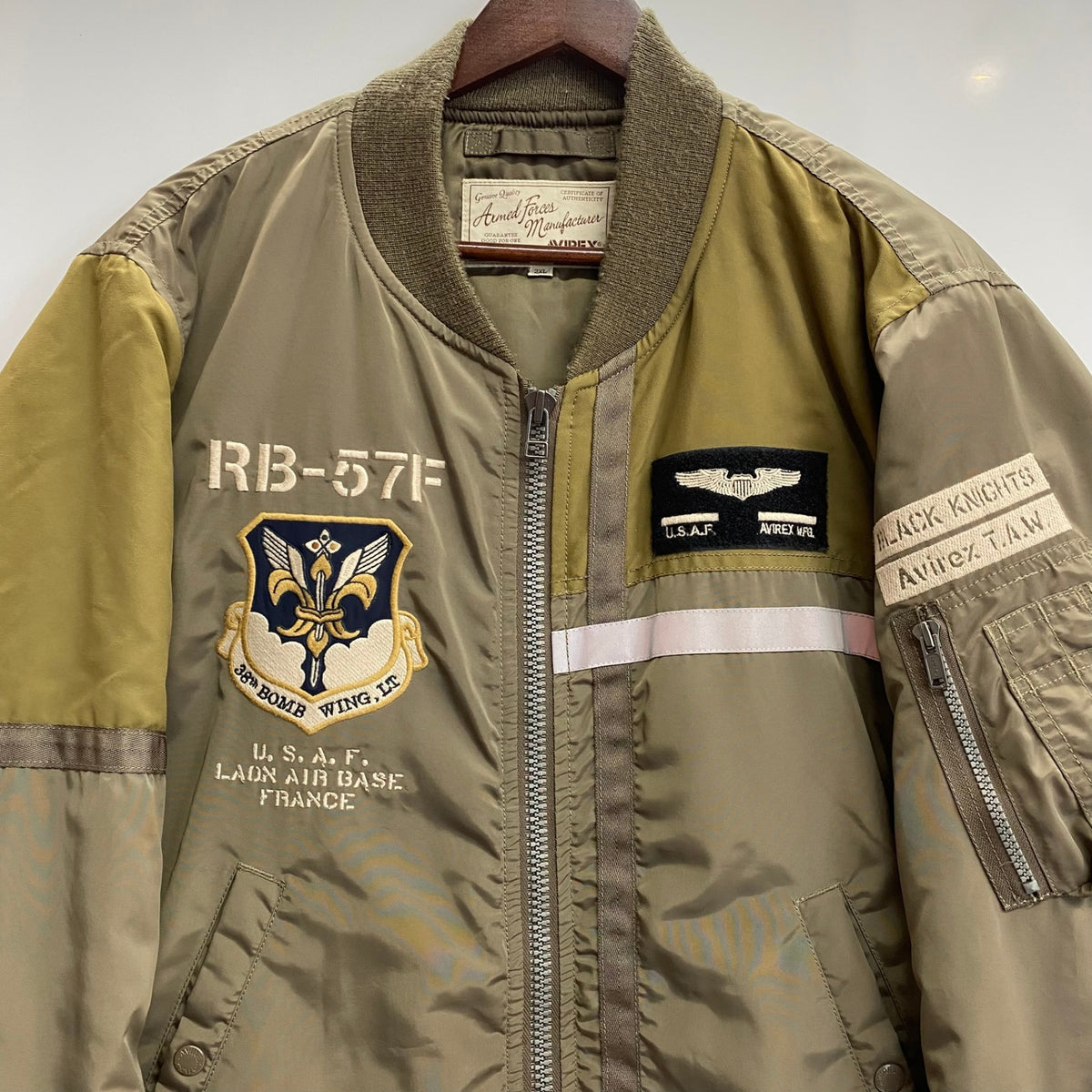 曜日割引対象外】 アヴィレックス AVIREX MA-1 BLACK KNIGHTS フライト