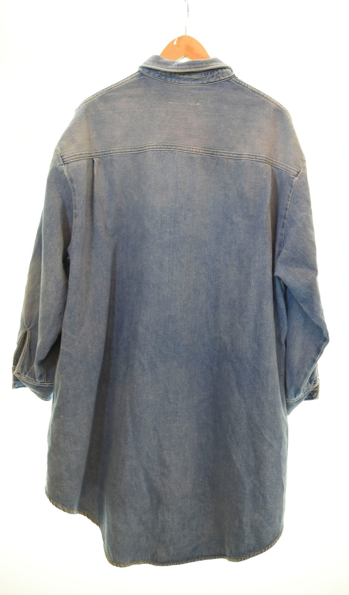 エムエムシックス MM6 Maison Margiela デニムシャツワンピース 青