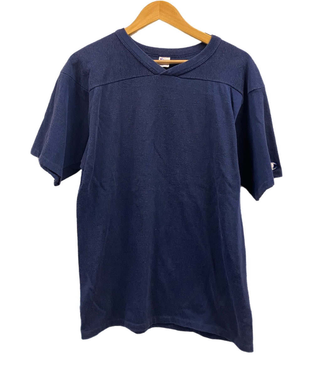 80's USA Champion トリコタグ フットボールTシャツ　L 80年代 チャンピオン アメリカ製 長袖 ネイビー 紺 ナンバリング
