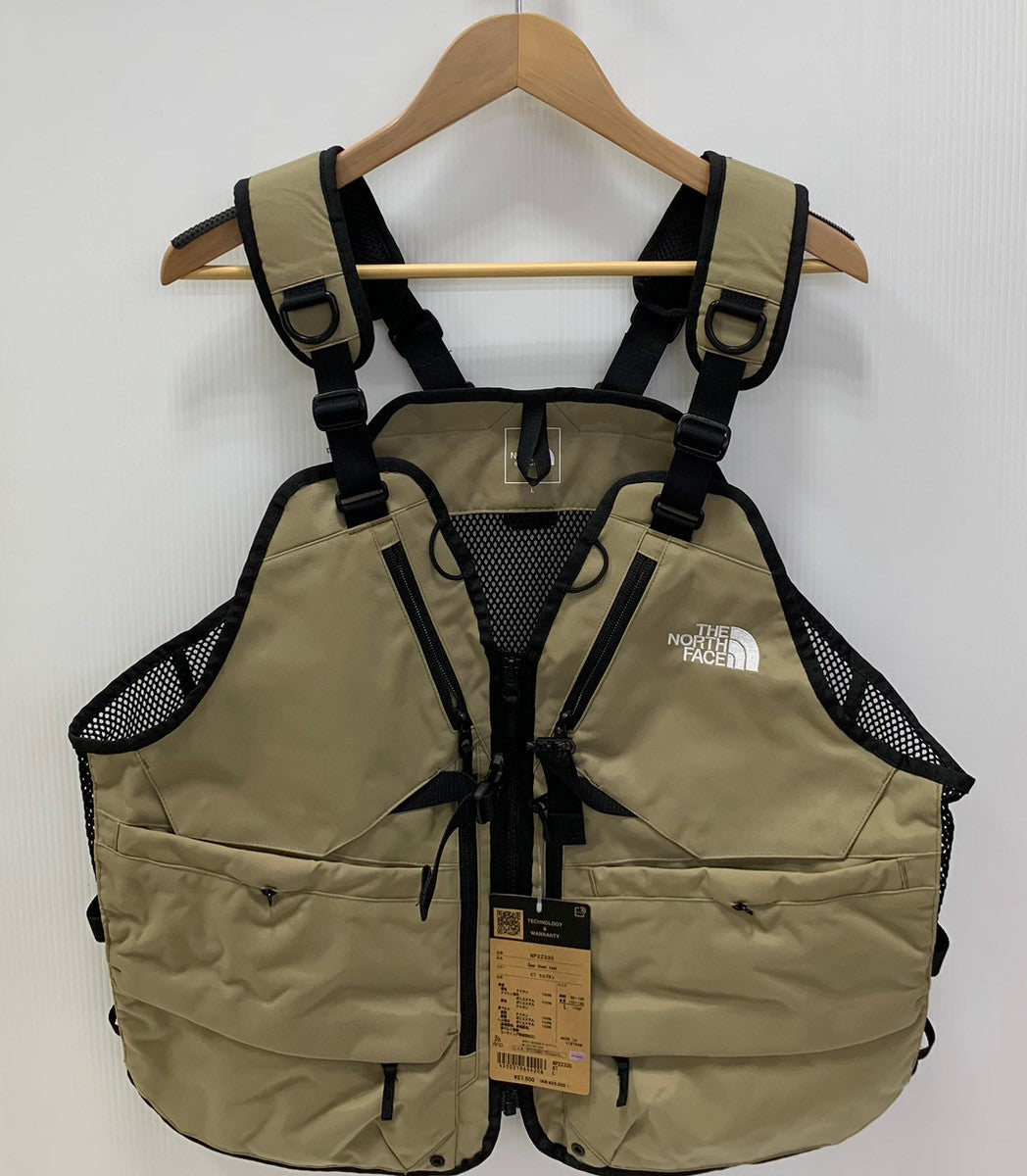 ノースフェイス THE NORTH FACE ギアメッシュベスト GEAR MESH VEST テック系 NP22330 ベスト ロゴ ベージュ  Mサイズ 201MT-2285 | 古着通販のドンドンサガール