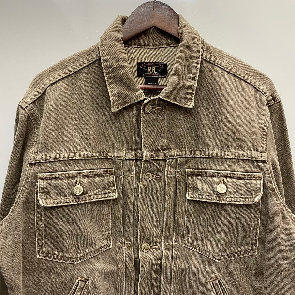 RRL ダブルアールエル デニムジャケット M 90's USA製 三ツ星タグ 90's RRL ダブルアールエル デニムジャケット 三ツ星タグ ラルフ