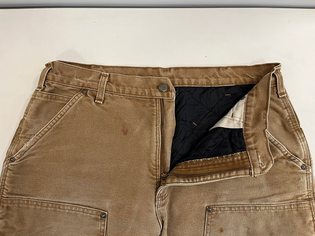 カーハート Carhartt 00's 00s ダブルニーパンツ 内側キルティング 茶