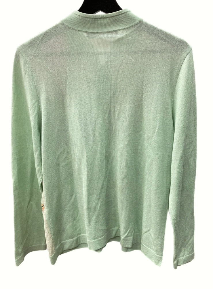 レオナール緑色長袖カーディガン レオナール緑色長袖カーディガン