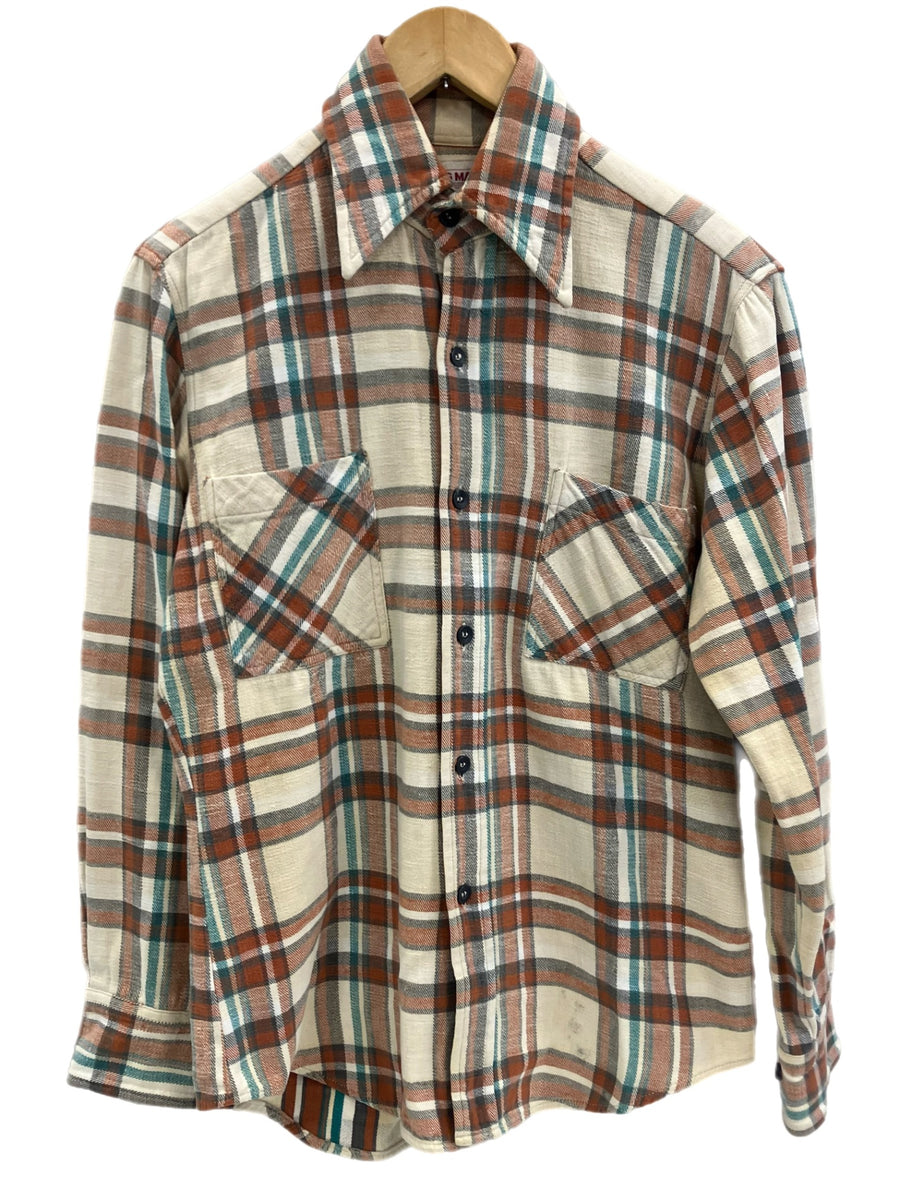 70s ビッグマック ビンテージ ヘビネル XL オレンジ チェック 6950 70s ビッグマック ビンテージ ヘビネル XL オレンジ チェック 6950 70s