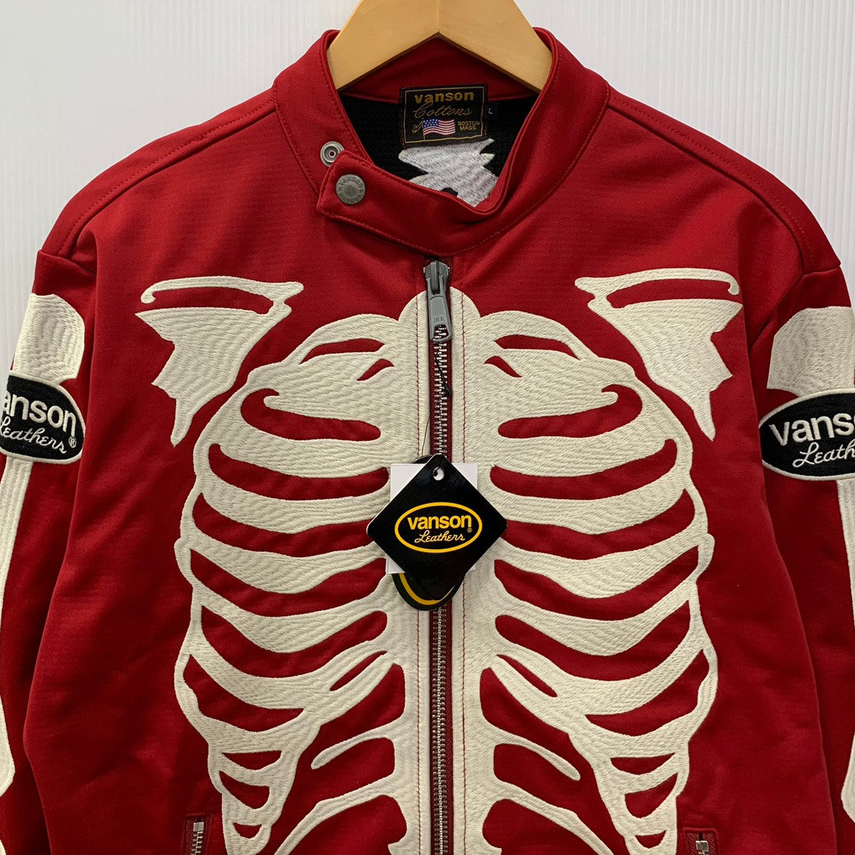 バンソン VANSON ボンディング ストレッチ ライダースジャケット NVSZ