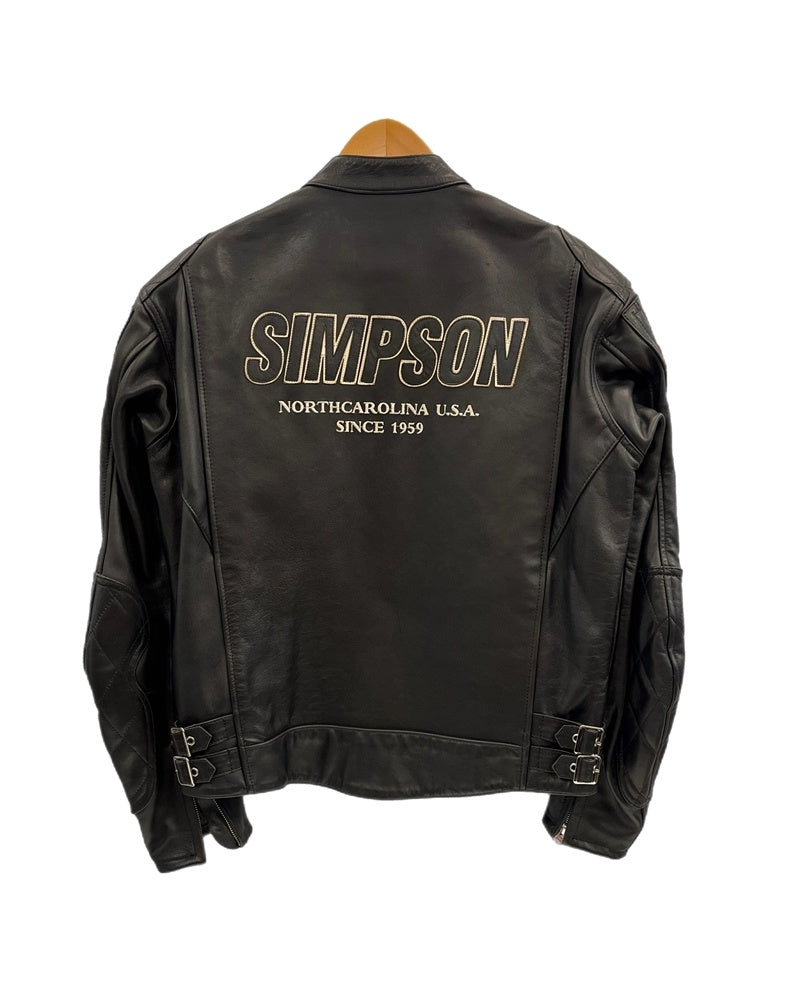 シンプソン SIMPSON 牛革 レザージャケット シングルライダース