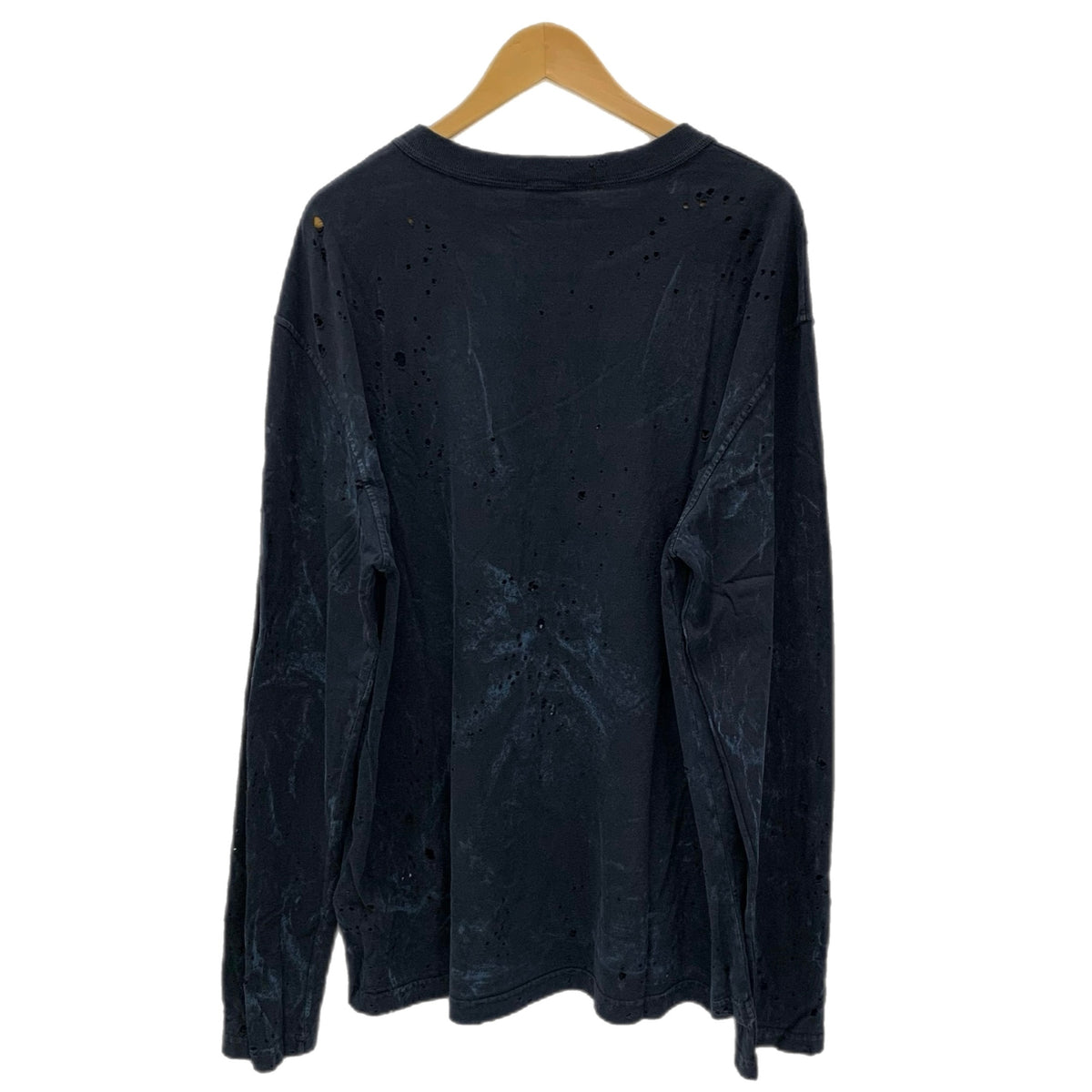 DIESEL 24SS「T-CRANE-LS-N2」 ダメージ加工カットソー Men's Destroyed long-sleeve T-shirt | Black | Diesel