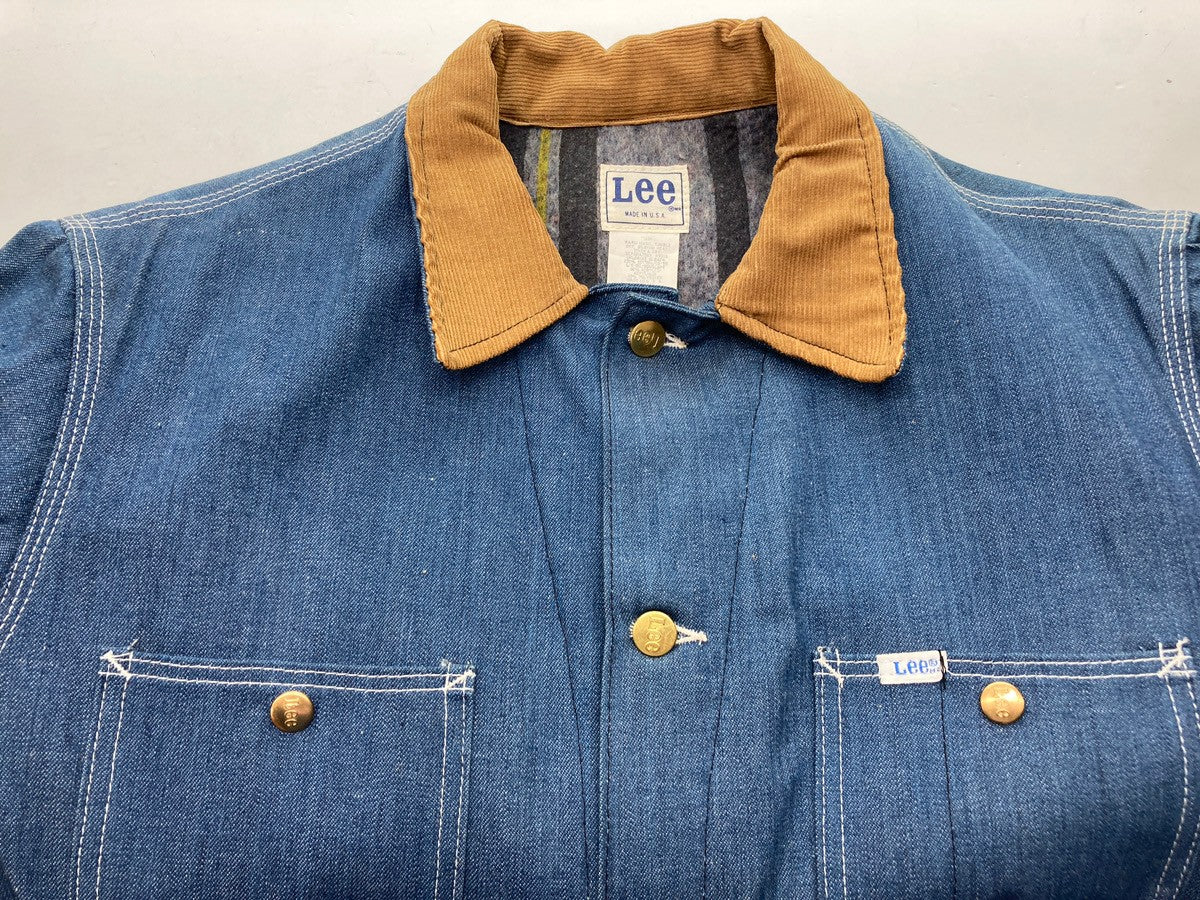 リー Lee 80's 81-LJ Vintage ヴィンテージ カバーオール ブランケット デニムジャケット ミントコンディション サイズ 40  ジャケット 無地 ブルー 104MT-305 | 古着通販のドンドンサガール