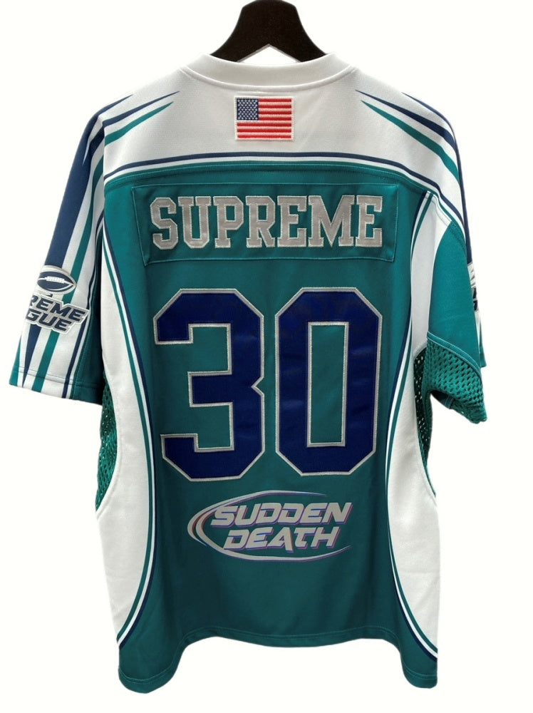 シュプリーム SUPREME 24SS Sudden Death Football Jersey サドンデス フットボール ジャージ ユニフォーム  メッシュ プリント ロゴ GREEN 緑 Tシャツ 刺繍 グリーン Lサイズ 104MT-367 | 古着通販のドンドンサガール