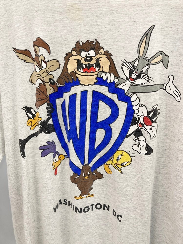 US US古着 ワーナー ブラザーズ ルーニーチューンズ キャラT 袖シングル ヴィンテージ Vintage 半袖 ゆるダボ Tシャツ グレー  フリーサイズ 101MT-2763 | 古着通販のドンドンサガール