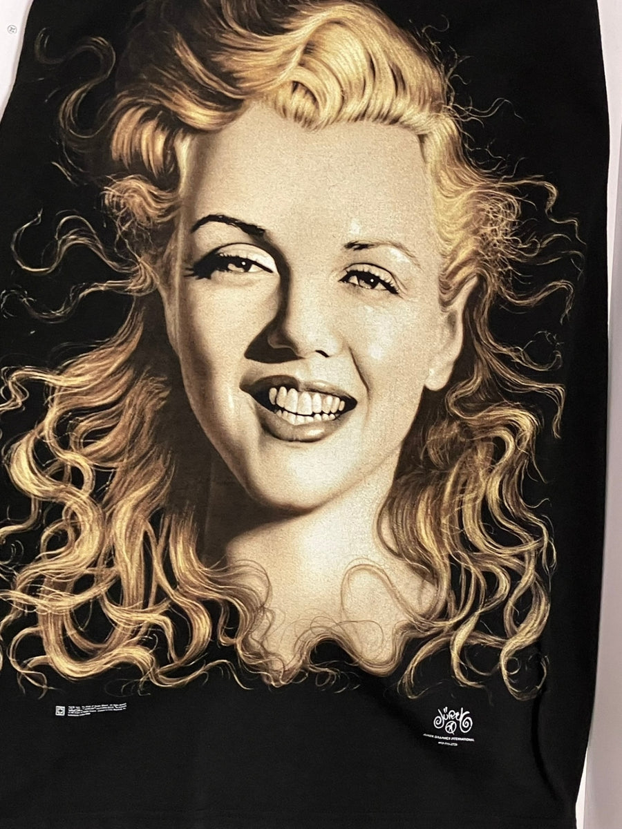 ヴィンテージ Vintage 90's 90s 90年代 マリリンモンロー Marilyn Monroe JUREK GRAPHICS  INTERNATIONAL XL Tシャツ プリント ブラック LLサイズ 101MT-2424 | 古着通販のドンドンサガール